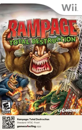 Rampage: Total Destruction Nintendo Wii, NTSC box front