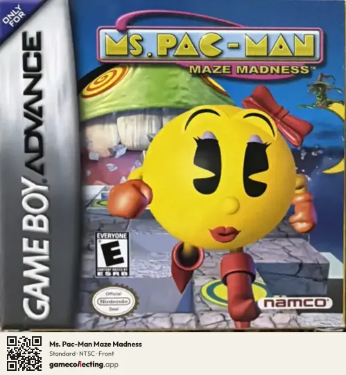 Ms. Pac-Man Maze Madness Game Boy Advance, NTSC box front