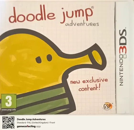 Doodle Jump Adventures Nintendo 3DS, United Kingdom box front
