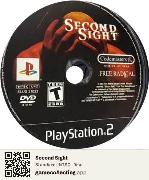 Second Sight PlayStation 2, NTSC disc