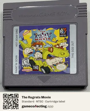 The Rugrats Movie Game Boy, NTSC cartridge label