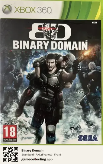 Binary Domain Xbox 360, France box front