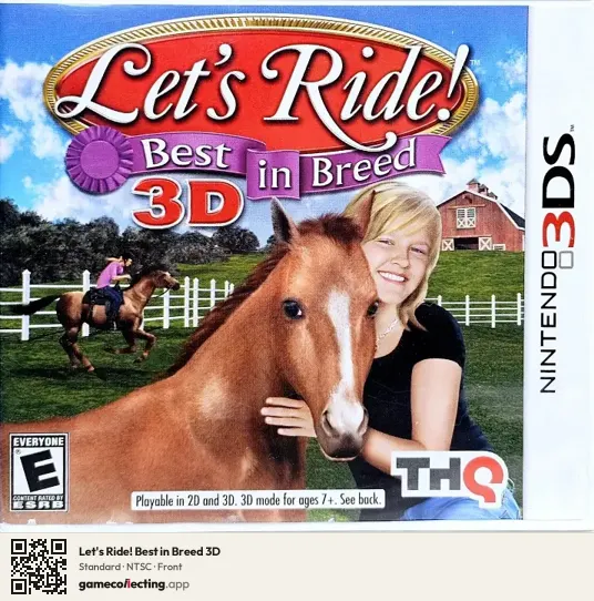 Let's Ride! Best in Breed 3D Nintendo 3DS, NTSC box front