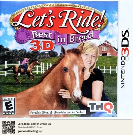 Let's Ride! Best in Breed 3D Nintendo 3DS, NTSC box front