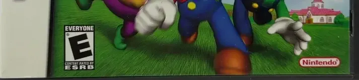 Super Mario 64 DS, the ESRB box on its front