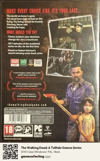 The Walking Dead: A Telltale Games Series Computer, PAL box back