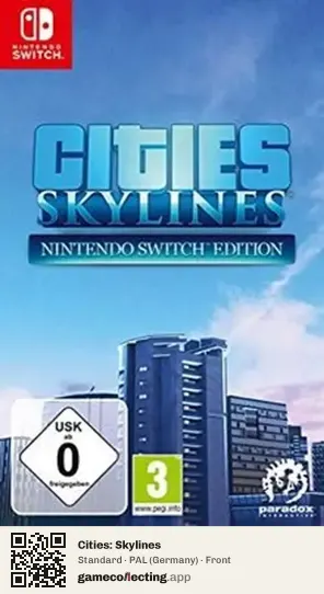 Cities: Skylines Nintendo Switch, Germany box front