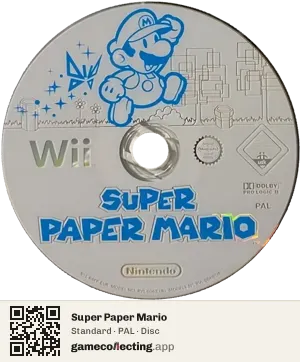 Super Paper Mario Nintendo Wii, PAL disc