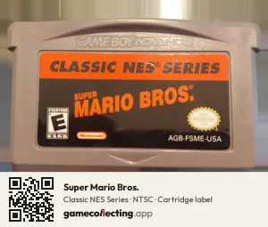 Super Mario Bros. Game Boy Advance, NTSC cartridge label