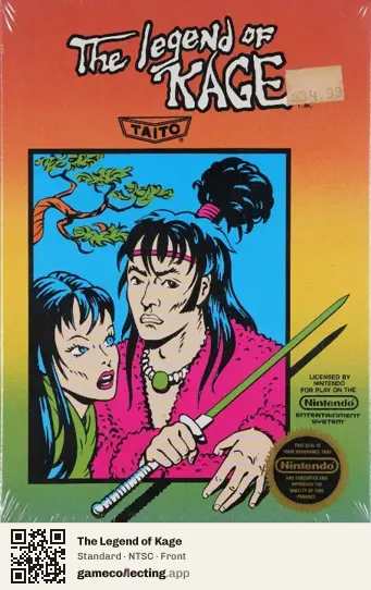 The Legend of Kage Nintendo Entertainment System, NTSC box front