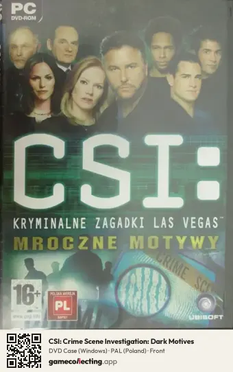 CSI: Crime Scene Investigation: Dark Motives Computer, Poland box front