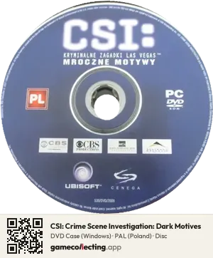 CSI: Crime Scene Investigation: Dark Motives Computer, PAL disc