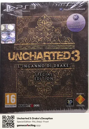 Uncharted 3: Drake's Deception PlayStation 3, Italy box front