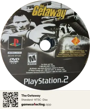 The Getaway PlayStation 2, NTSC disc