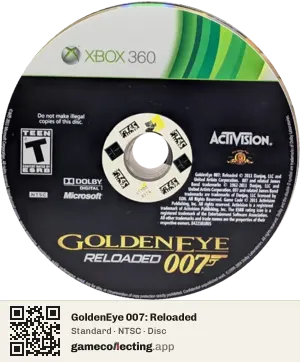 GoldenEye 007: Reloaded Xbox 360, NTSC disc