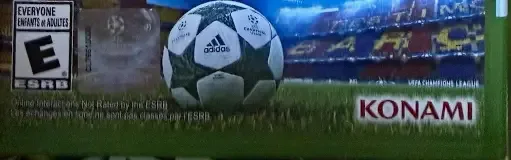 Pro Evolution Soccer 2017, the ESRB box on its front
