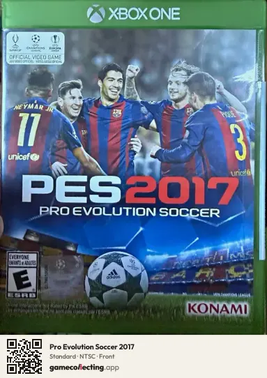 Pro Evolution Soccer 2017 Xbox One, NTSC box front
