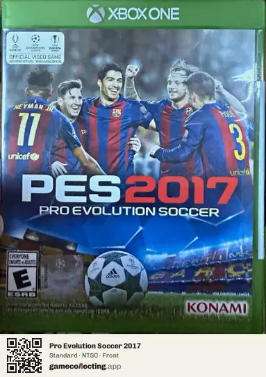 Pro Evolution Soccer 2017 Xbox One, NTSC box front