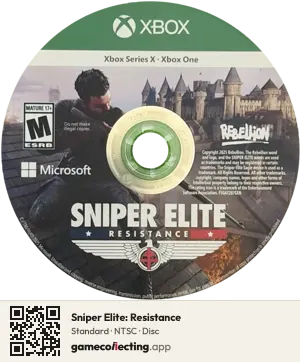 Sniper Elite: Resistance Xbox Series X, NTSC disc