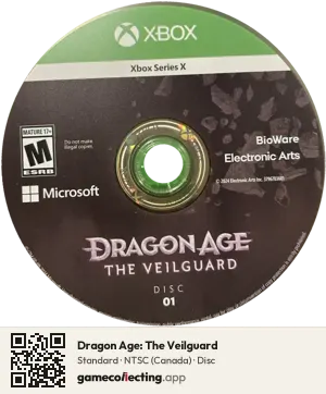 Dragon Age: The Veilguard Xbox Series X, NTSC disc