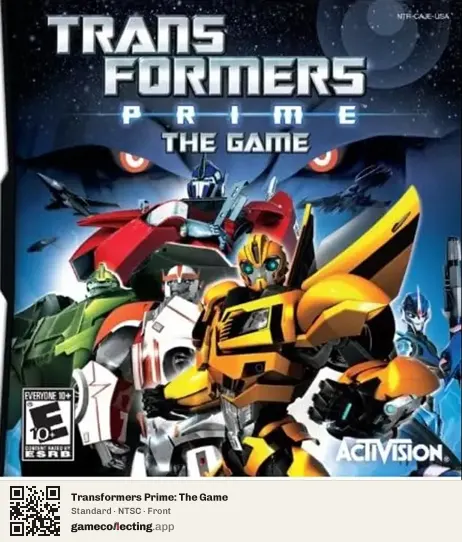 Transformers Prime: The Game Nintendo DS, NTSC box front