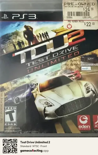 Test Drive Unlimited 2 PlayStation 3, NTSC box front