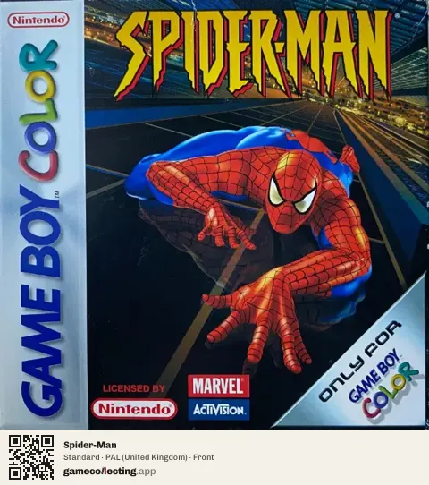 Spider-Man Game Boy Color, United Kingdom box front