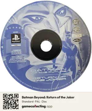 Batman Beyond: Return of the Joker PlayStation, PAL disc