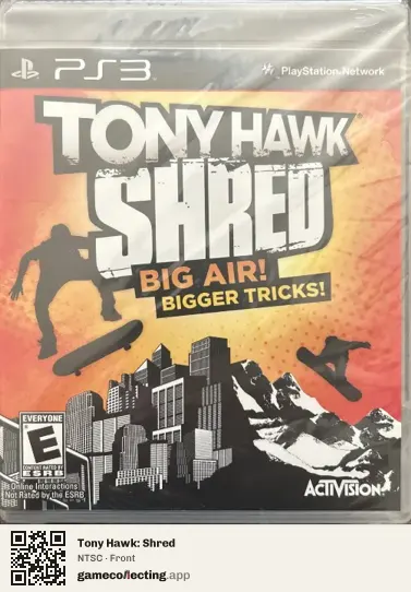 Tony Hawk: Shred PlayStation 3, NTSC box front