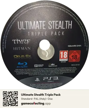 Ultimate Stealth Triple Pack PlayStation 3, PAL disc