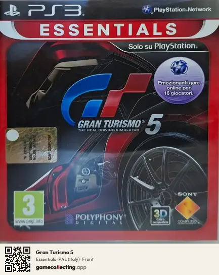Gran Turismo 5 PlayStation 3, Italy box front