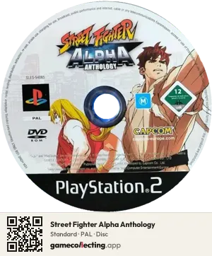 Street Fighter Alpha Anthology PlayStation 2, PAL disc