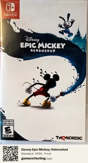 Disney Epic Mickey: Rebrushed Nintendo Switch, NTSC box front