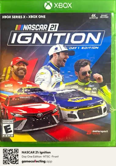 NASCAR 21: Ignition Xbox One, NTSC box front