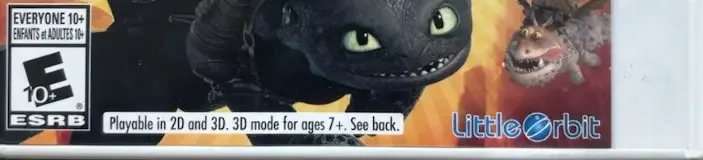 How to Train Your Dragon 2, the ESRB box on its front