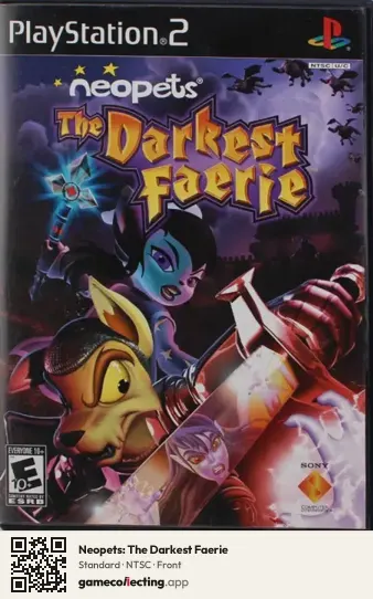Neopets: The Darkest Faerie PlayStation 2, NTSC box front