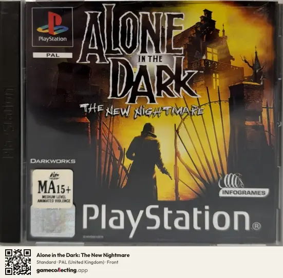 Alone in the Dark: The New Nightmare PlayStation, United Kingdom box front