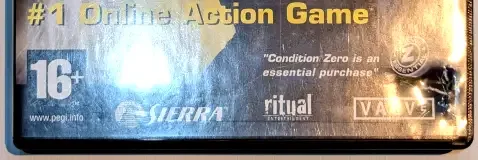 Counter-Strike: Condition Zero, the PEGI square on its front