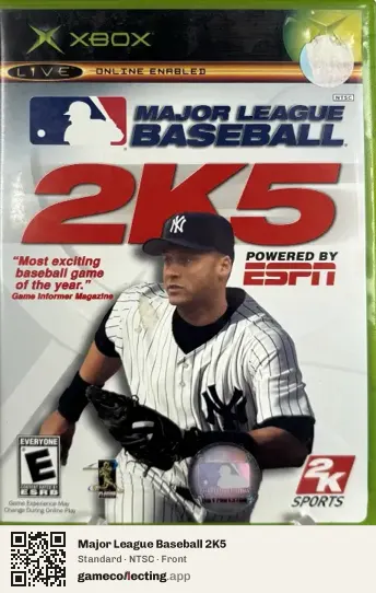 Major League Baseball 2K5 Xbox, NTSC box front