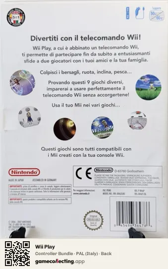 Wii Play Nintendo Wii, Italy box back