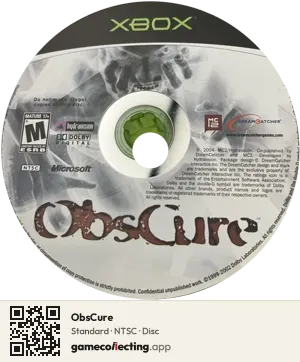 ObsCure Xbox, NTSC disc