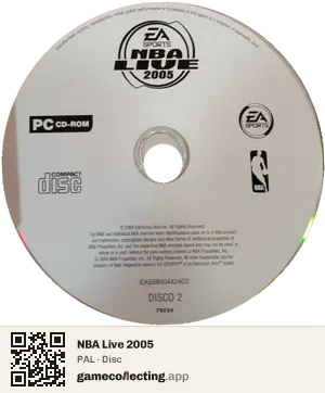 NBA Live 2005 Computer, PAL disc