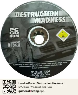 London Racer: Destruction Madness Computer, PAL disc
