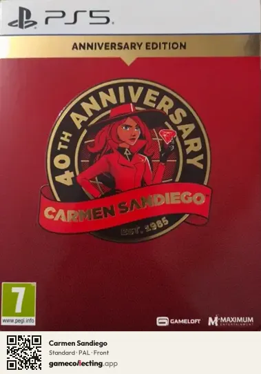 Carmen Sandiego PlayStation 5, PAL box front