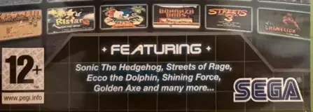 Sonic's Ultimate Genesis Collection, the PEGI square on its front