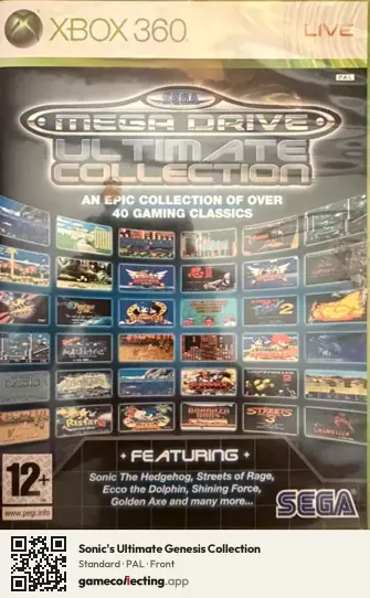 Sonic's Ultimate Genesis Collection Xbox 360, PAL box front