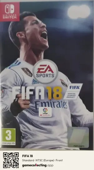 FIFA 18 Nintendo Switch, Europe box front