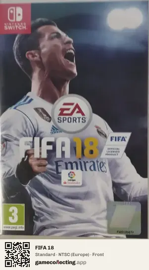 FIFA 18 Nintendo Switch, Europe box front