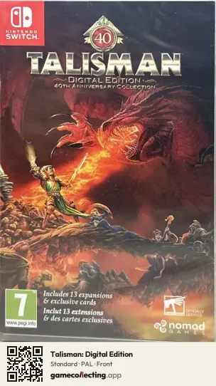 Talisman: Digital Edition Nintendo Switch, PAL box front