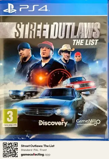 Street Outlaws: The List PlayStation 4, PAL box front